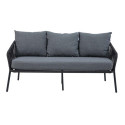 Antracytowa, 3-osobowa kanapa Anders
