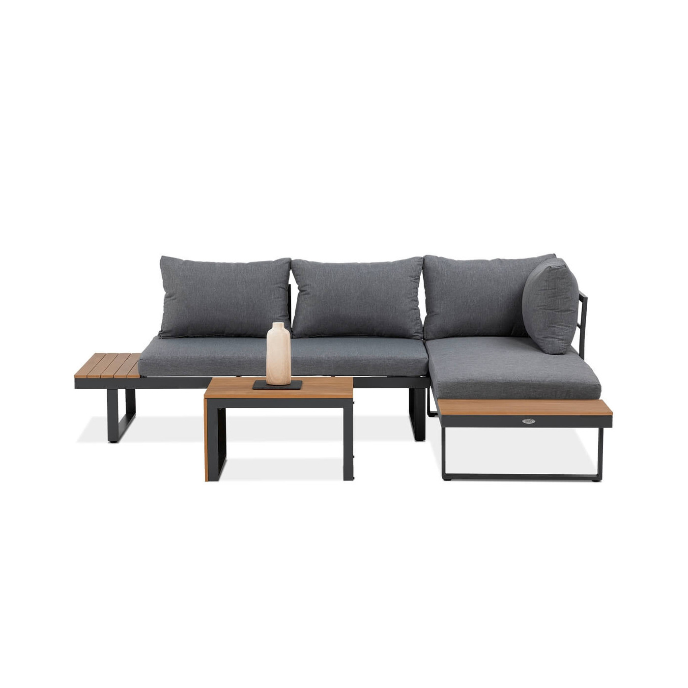 Zbliżenie na stolik focus garden z zestawu tulip dark grey