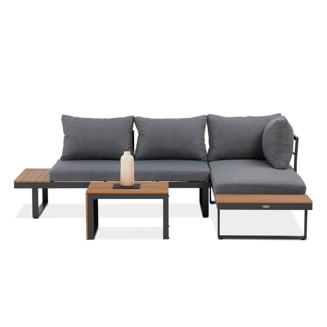 Zbliżenie na stolik focus garden z zestawu tulip dark grey