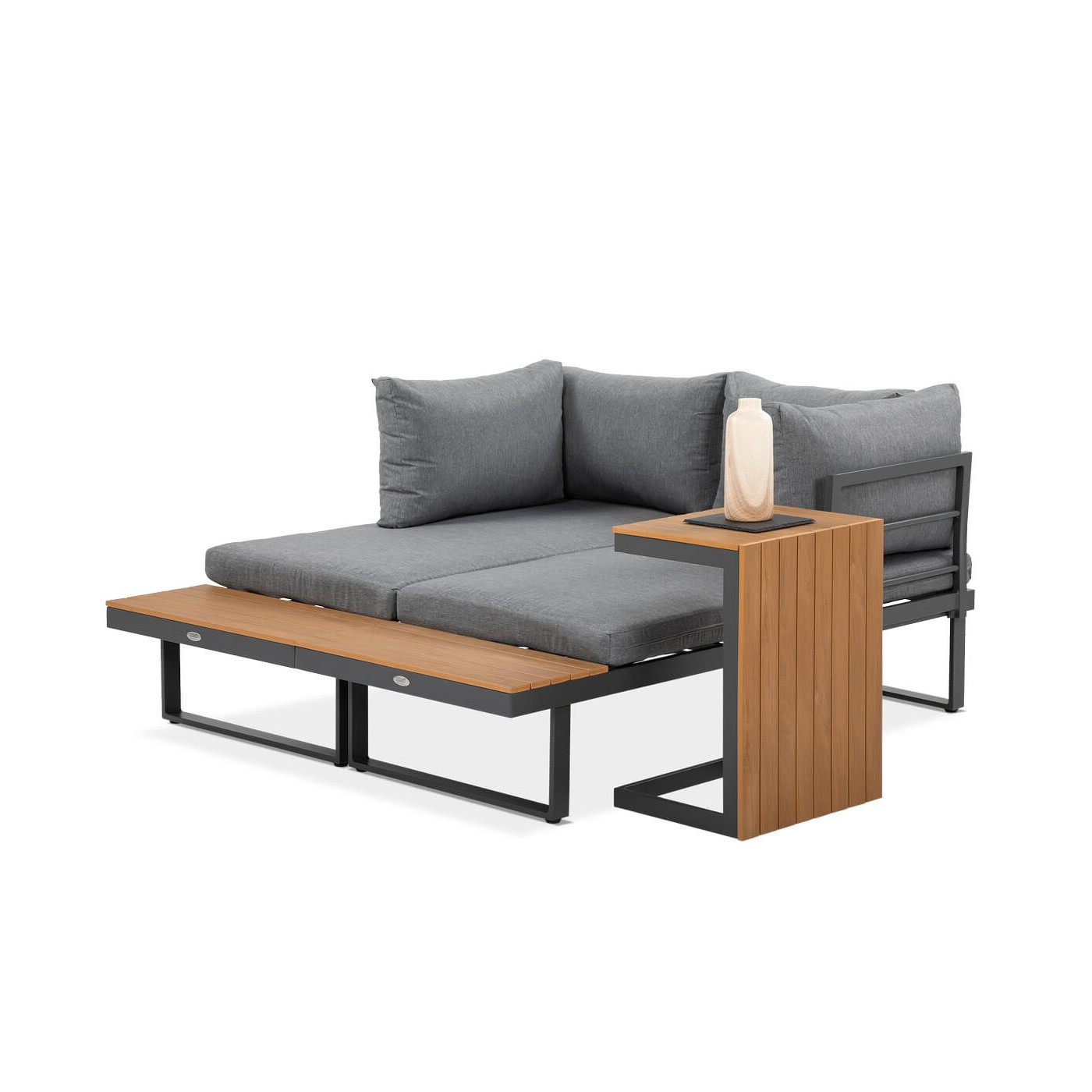 bok narożnika tulip jako duża sofa i stolik