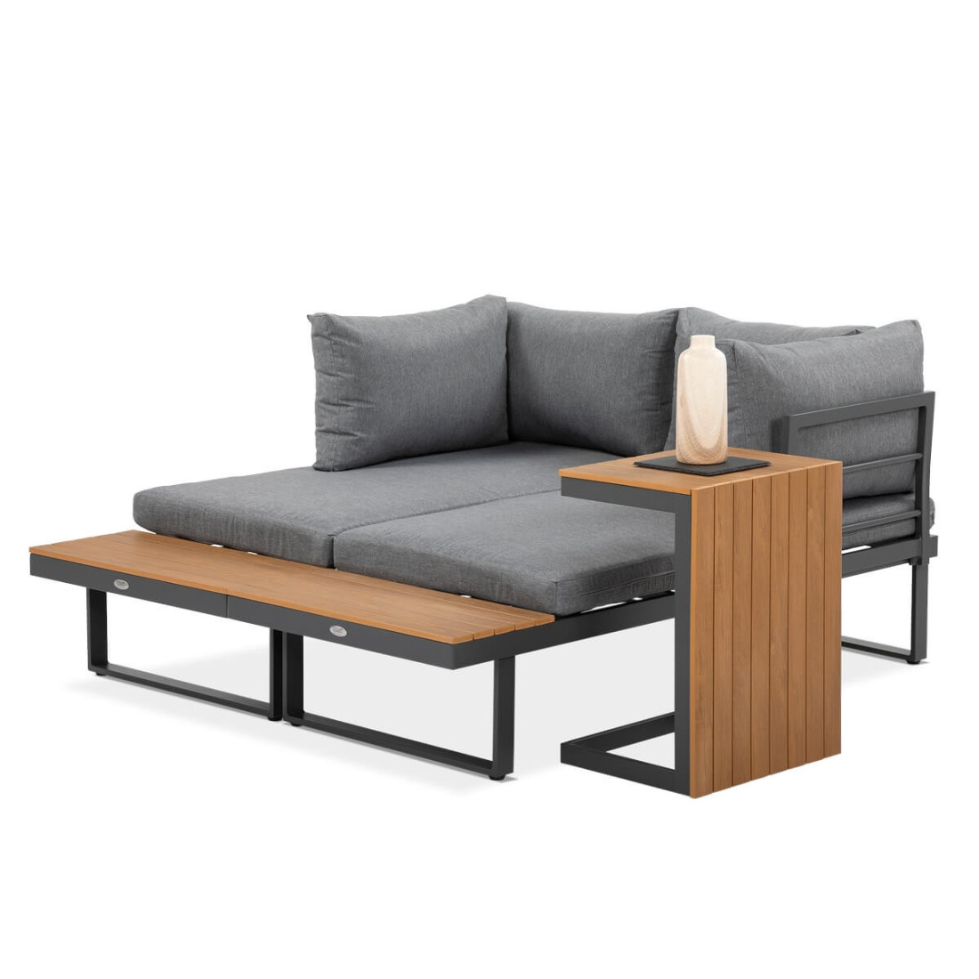 bok narożnika tulip jako duża sofa i stolik