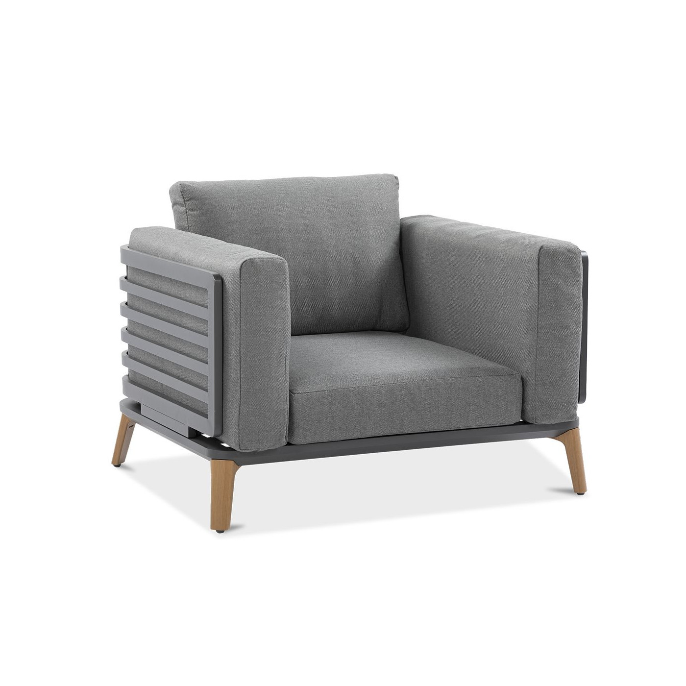 aluminowy ciemno-szary stelaż sofy radisson caffe