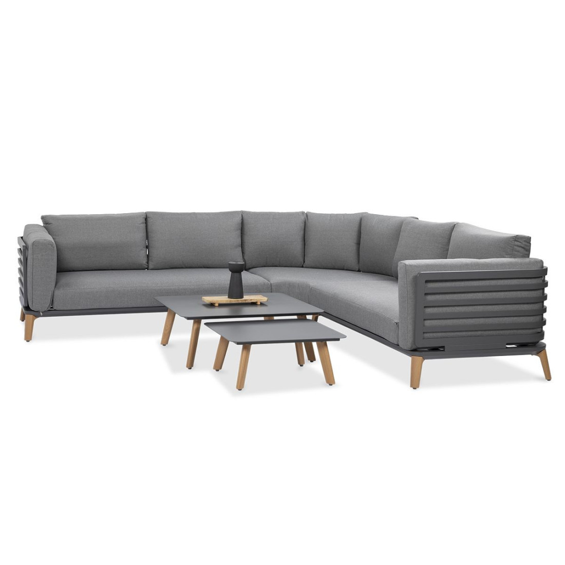 widok z boku na zestaw narożny radisson caffe