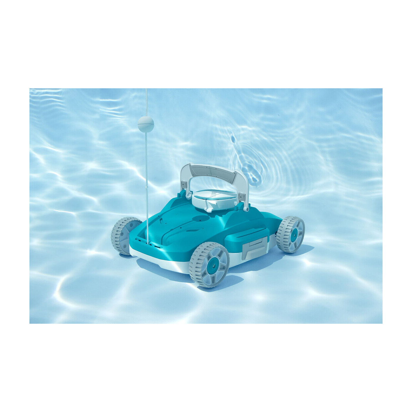 Wizualizacja odkurzacza pod wodą w basenie