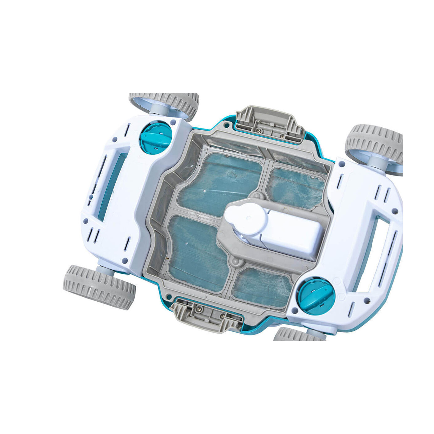 Zbliżenie na spód odkurzacza do basenów