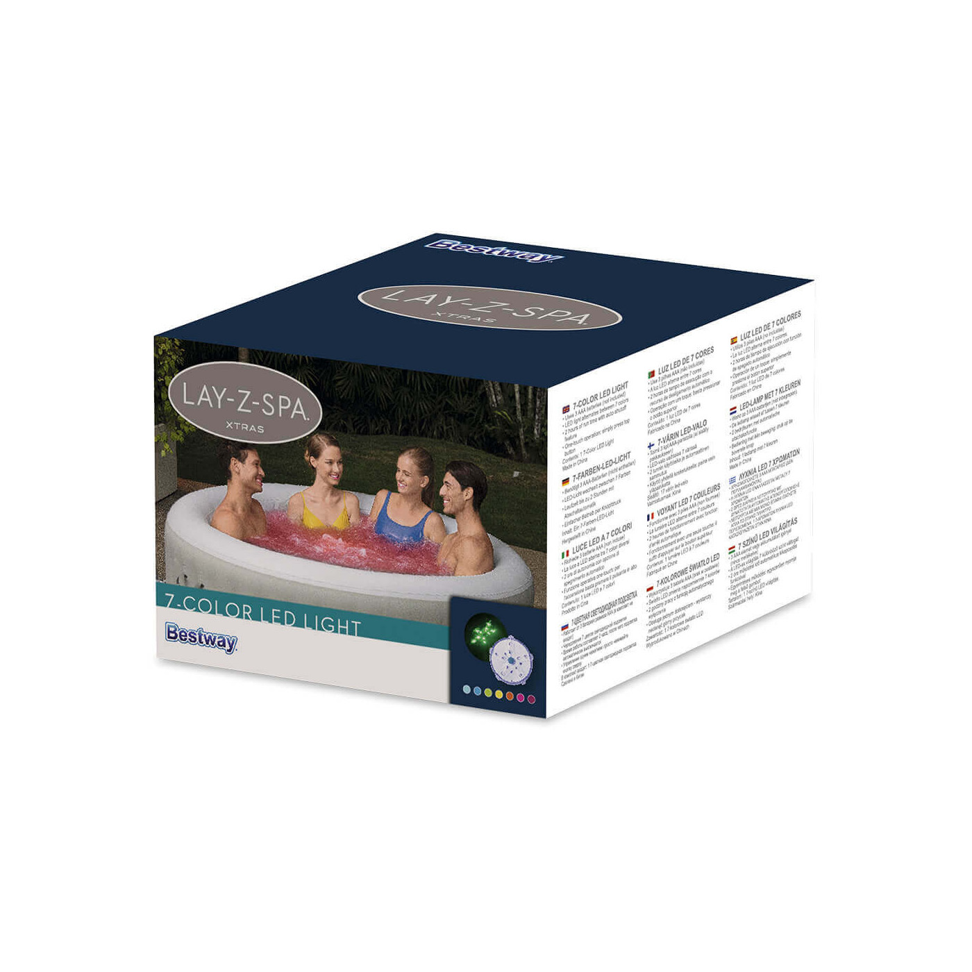 Karton w jaki jest zapakowana lampka LED do jacuzzi Lay-Z-Spa od Bestway