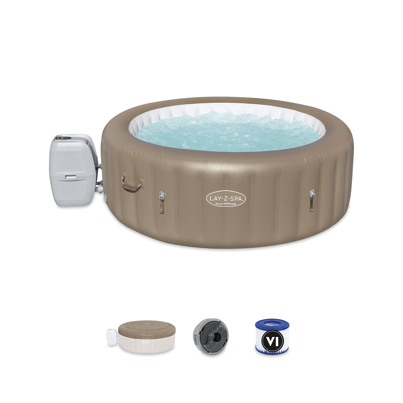 Zestaw jacuzzi z niezbędnymi akcesoriami