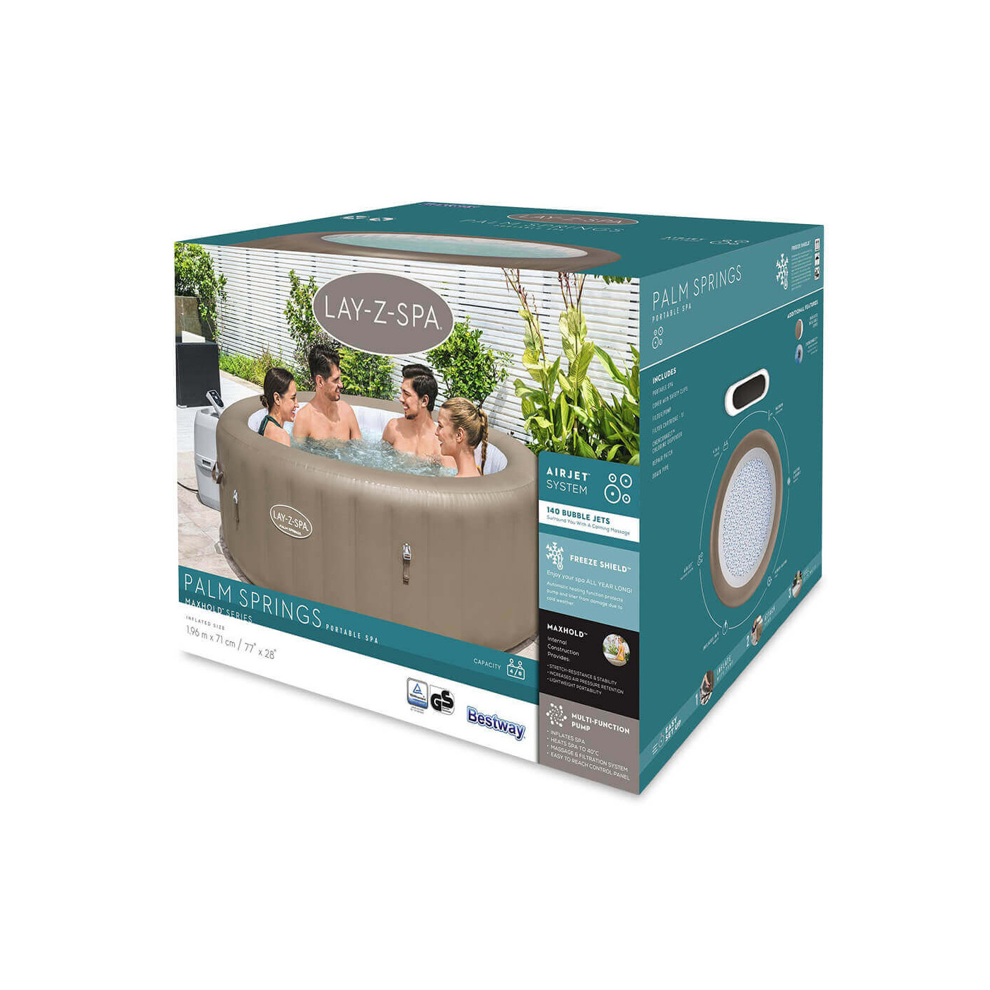 Karton w jaki jest zapakowane jacuzzi ogrodowe PALM SPINGS Airjet