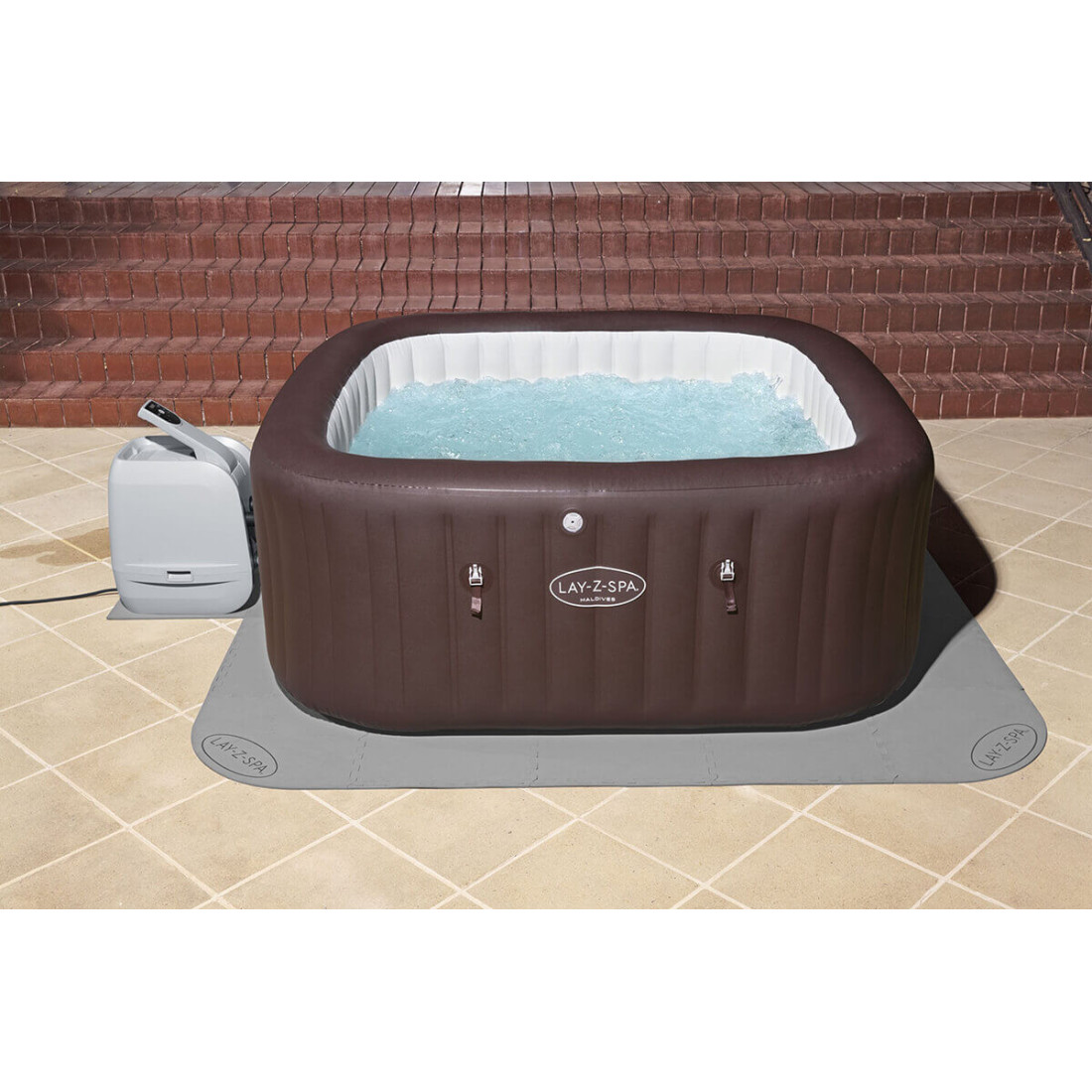 Aranżacja podkładu pod jacuzzi LAY-Z-SPA