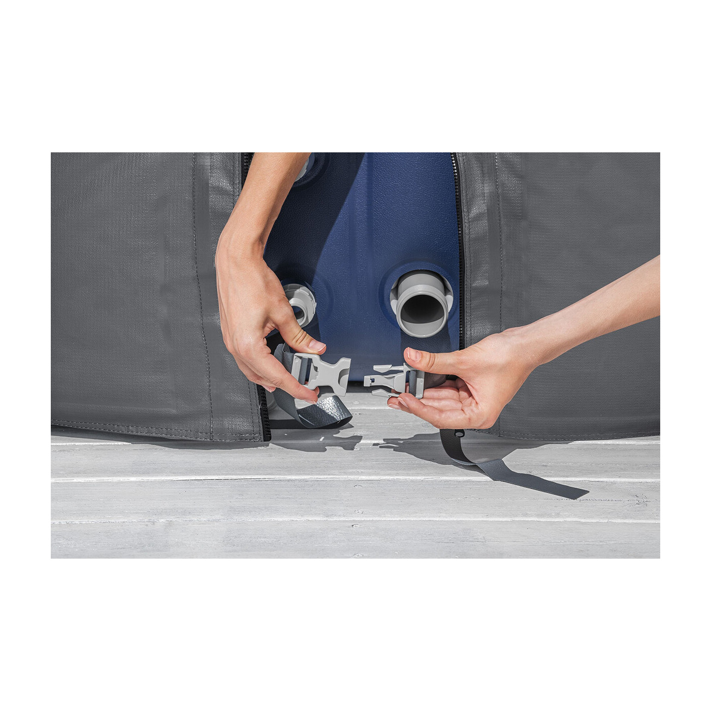 Zbliżenie na zamykanie pokrywy termicznej