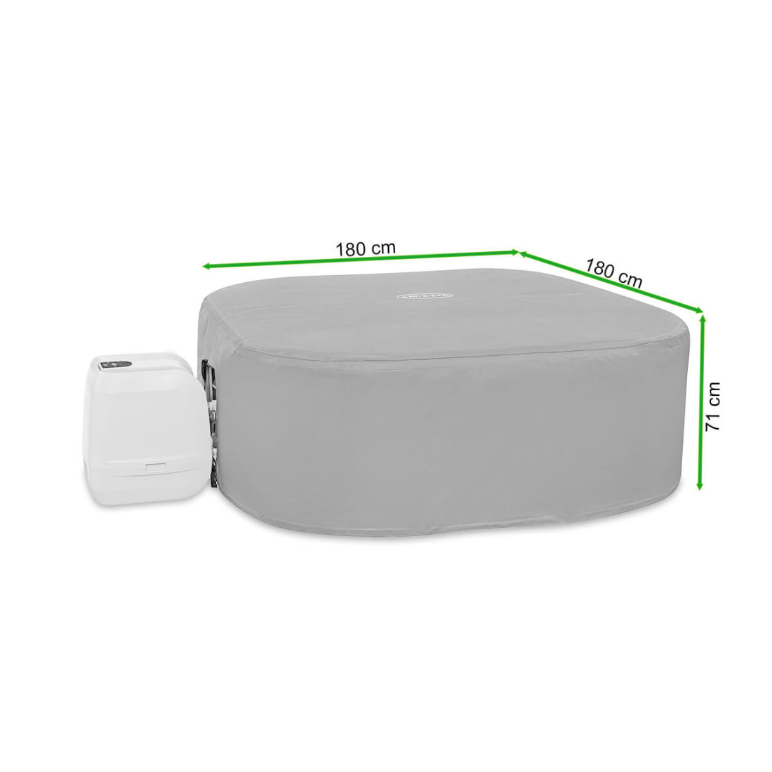 Wymiary pokrywy termicznej Lay-Z-Spa ENERGYSENCE od firmy Bestway