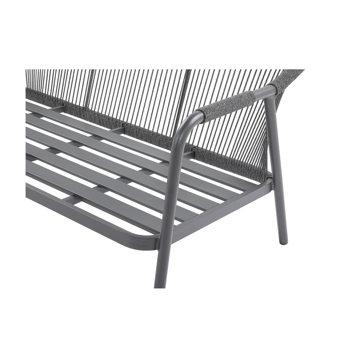 Aluminiowa szara rama sofy z zestawu grafton caffe