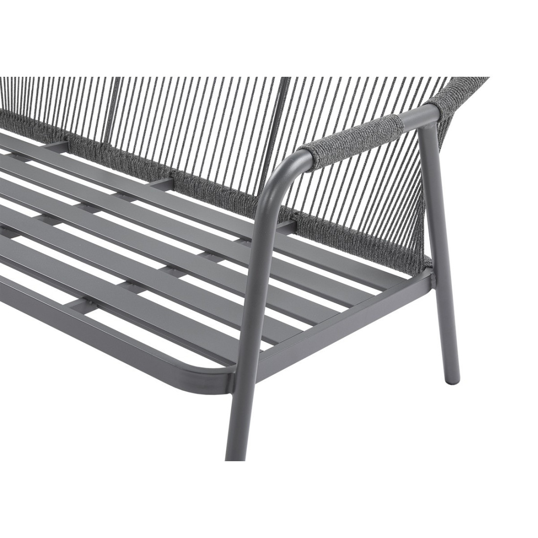 Aluminiowa szara rama sofy z zestawu grafton caffe