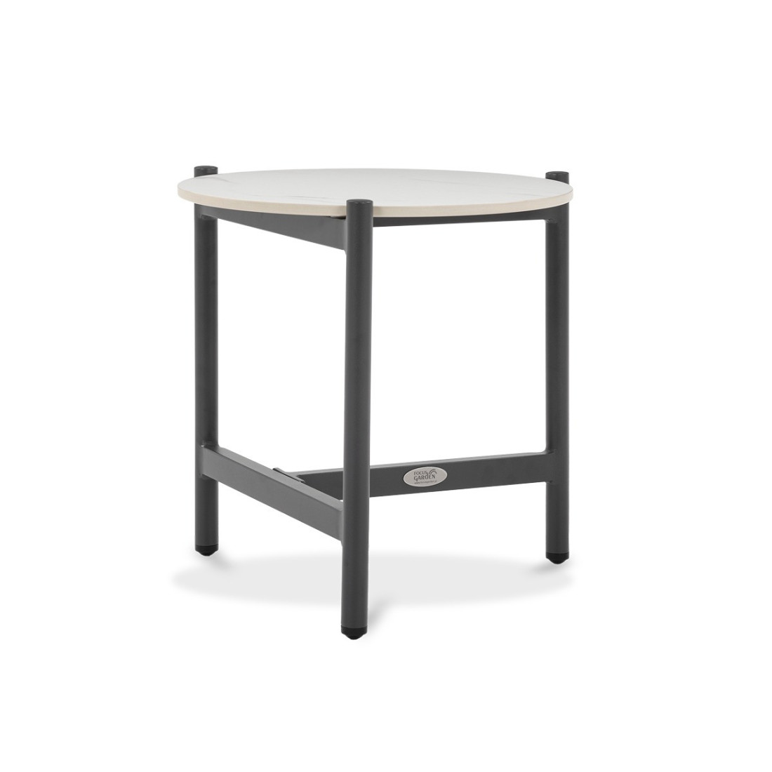 wysoki stolik kawowy z białym blatem z zestawu grafton caffe