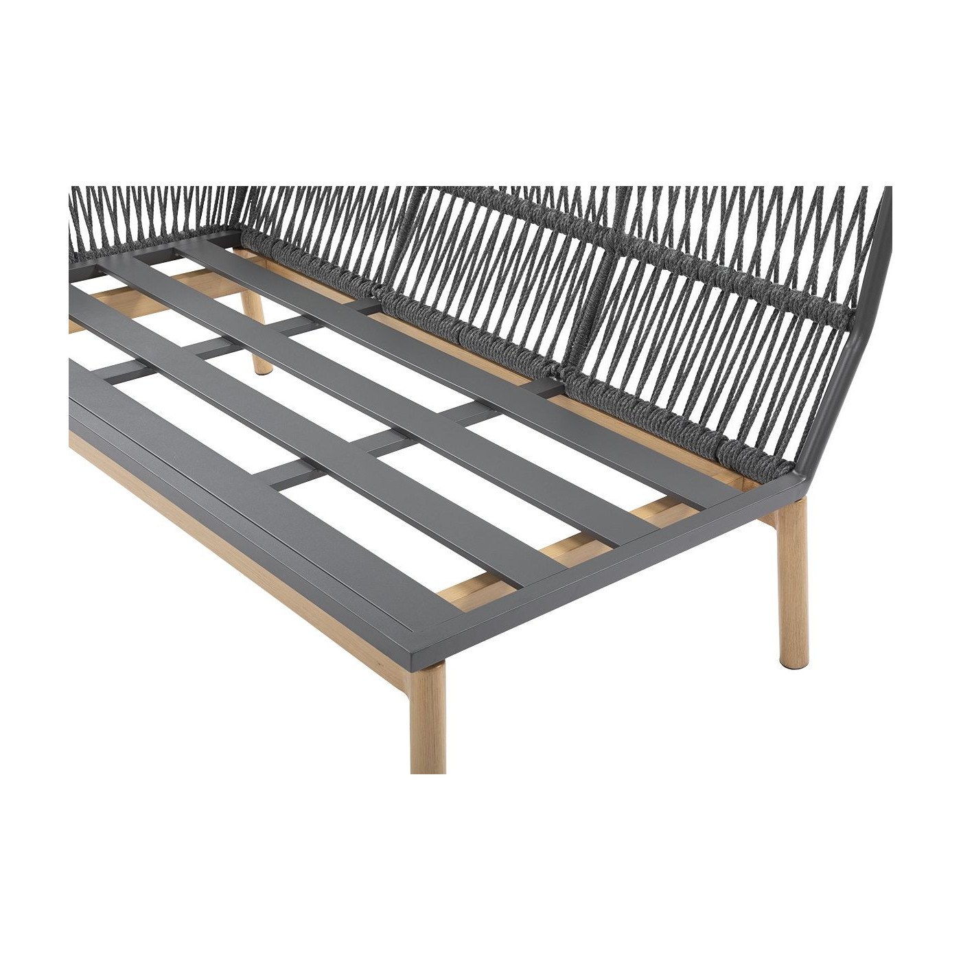 zbliżenie na aluminiową ramę narożnika paris caffe