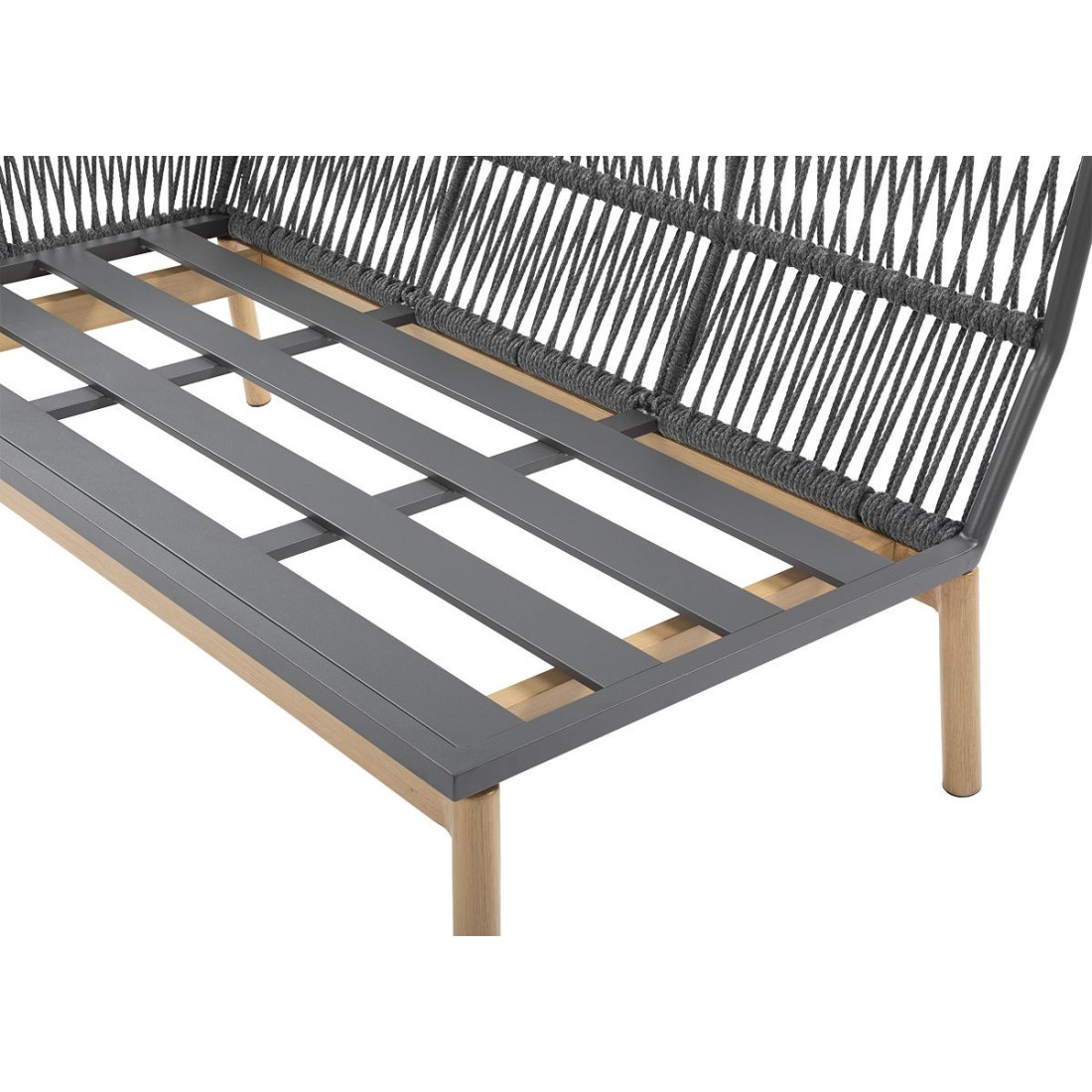 zbliżenie na aluminiową ramę narożnika paris caffe