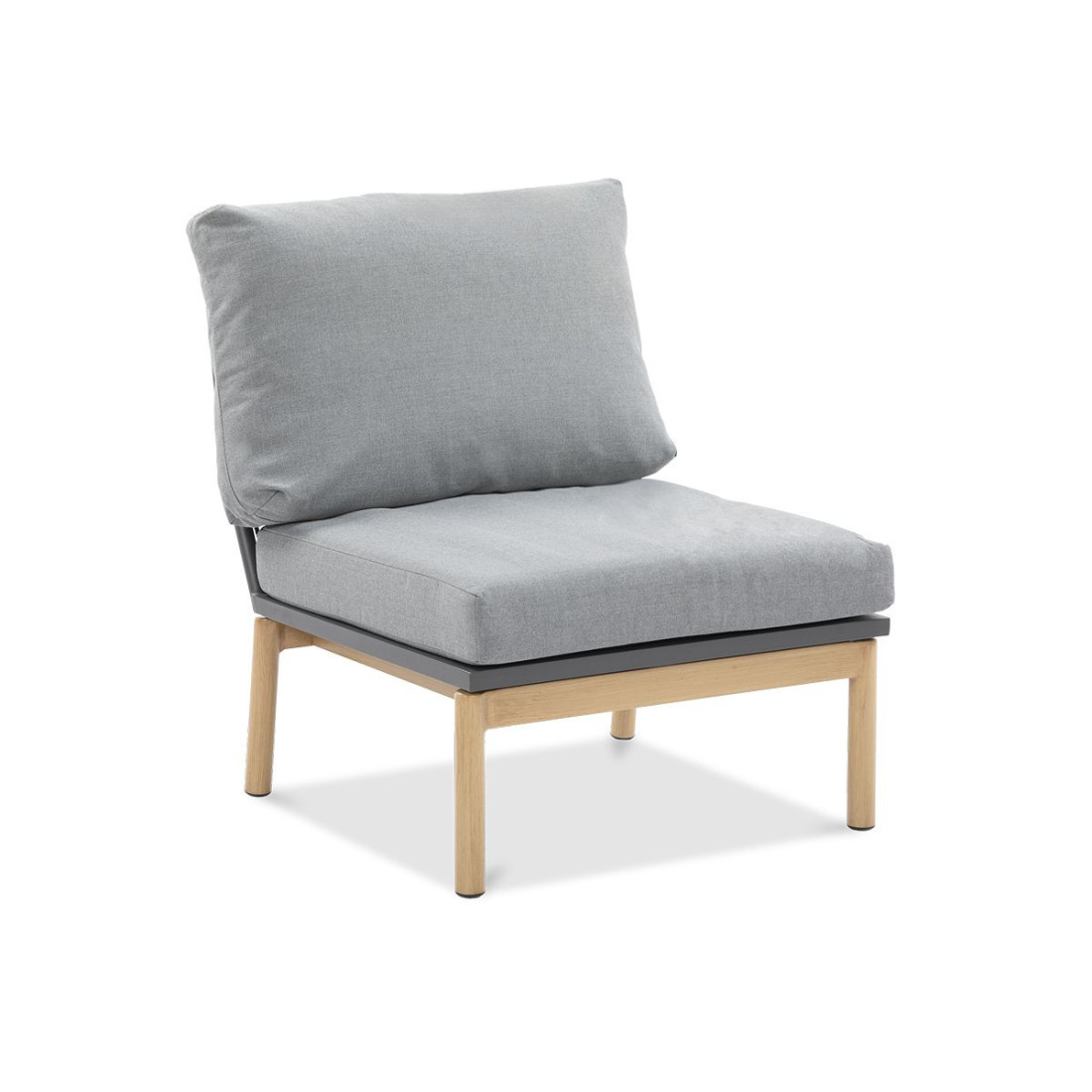 przód sofy środkowej z szarymi poduszkami