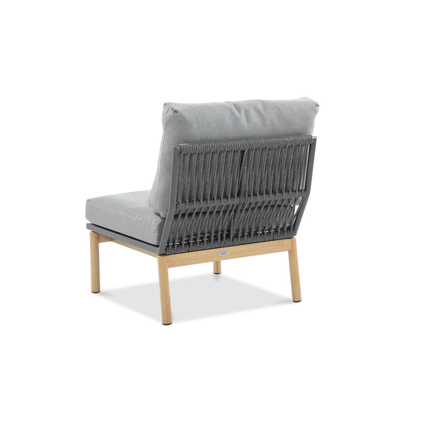 tył sofy środkowej narożnika paris caffe z splotem z liny poliestrowej