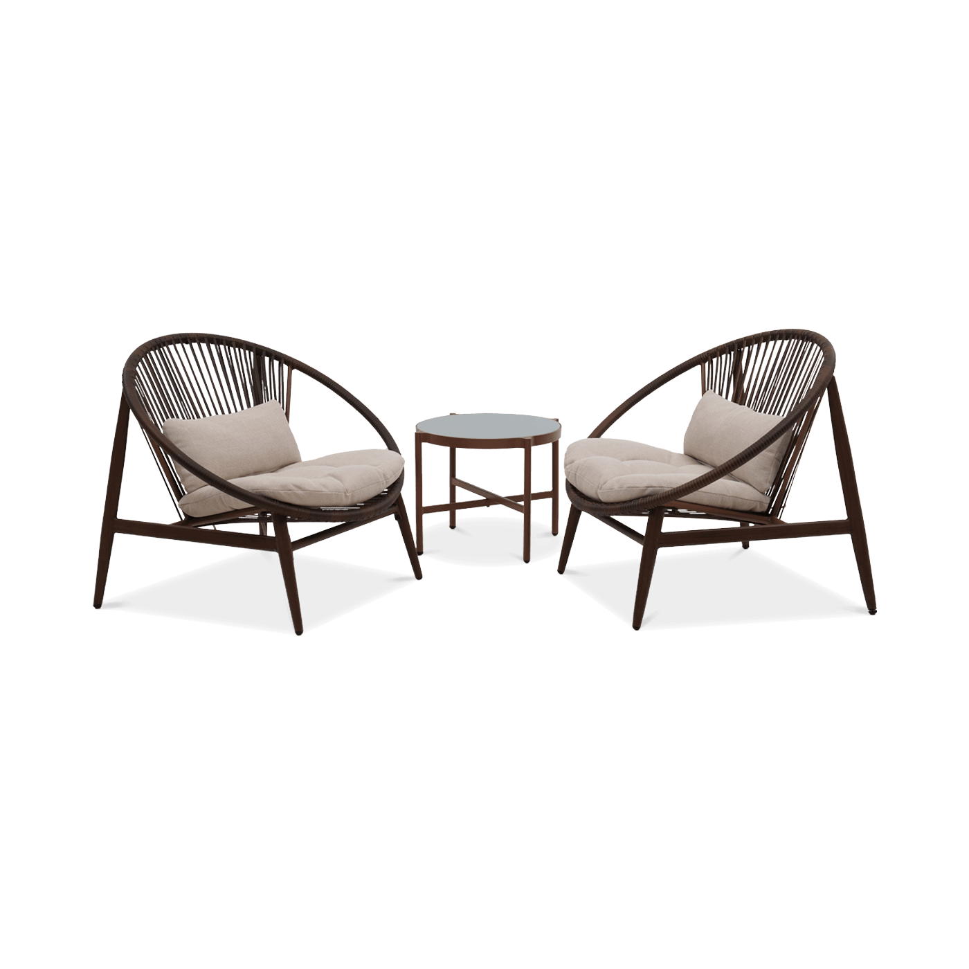 Komplet mebli technorattanowych Galla Brown