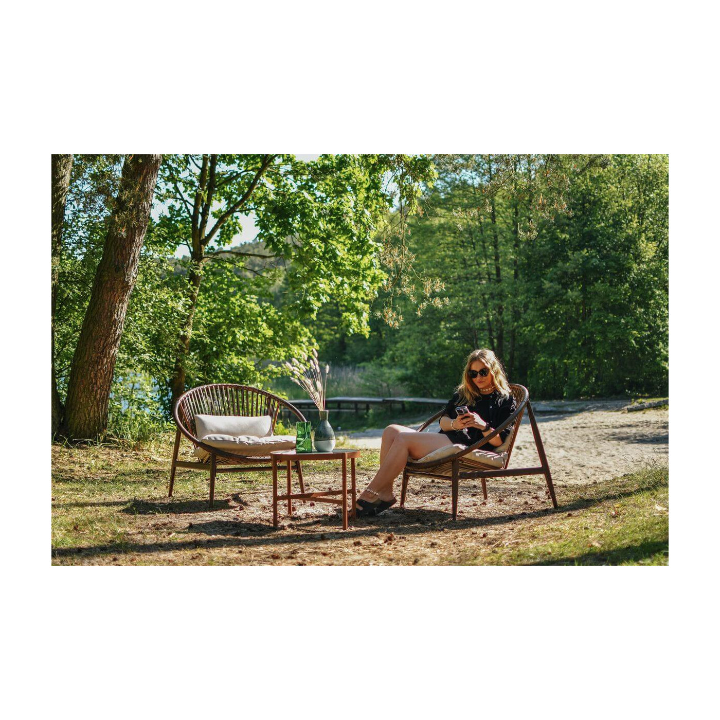 Wymiary kompletu mebli technorattanowych Galla 2+1