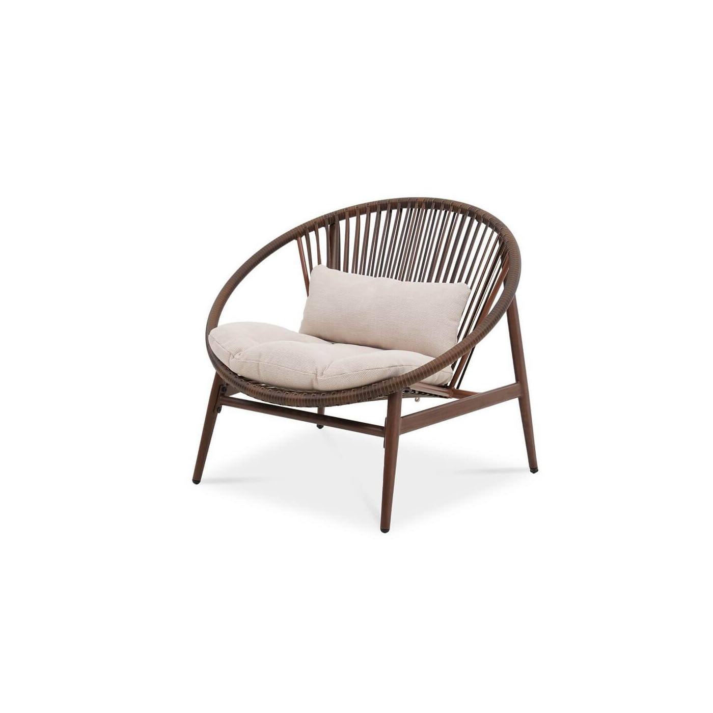 Wizualizacja zestawu mebli, foteli i stolika na tarasie