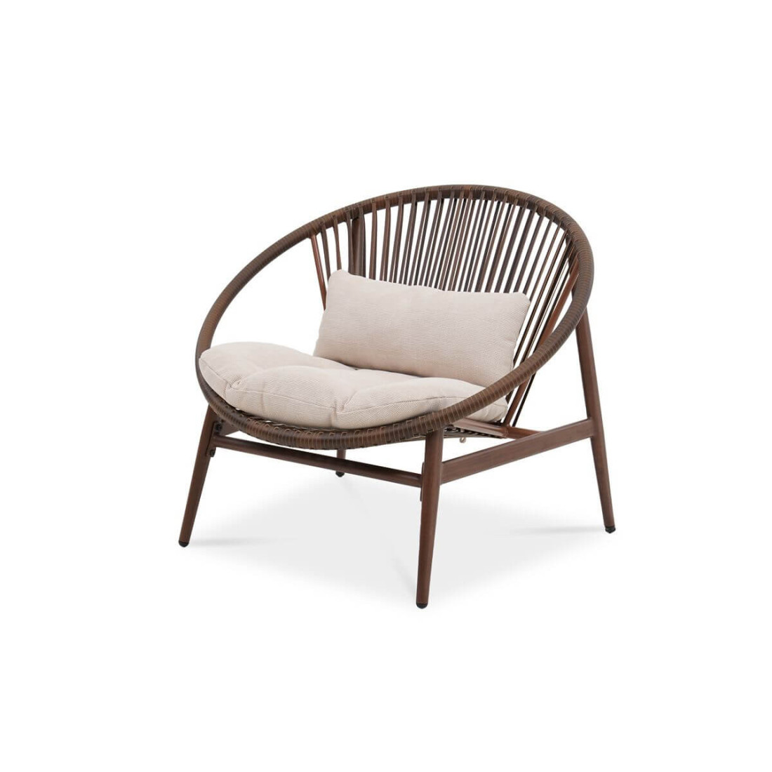 Wizualizacja zestawu mebli, foteli i stolika na tarasie