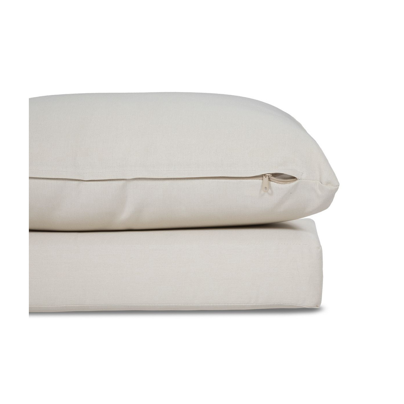 Beżowe poduszki z zamkiem błyskawicznym z zestawu ogrodowego pattaya caffe