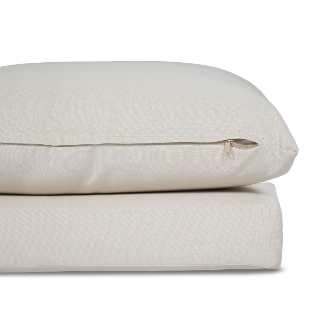 Beżowe poduszki z zamkiem błyskawicznym z zestawu ogrodowego pattaya caffe