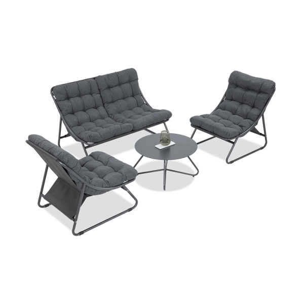 Komplet wypoczynkowy Vista w kolorze antracytowym