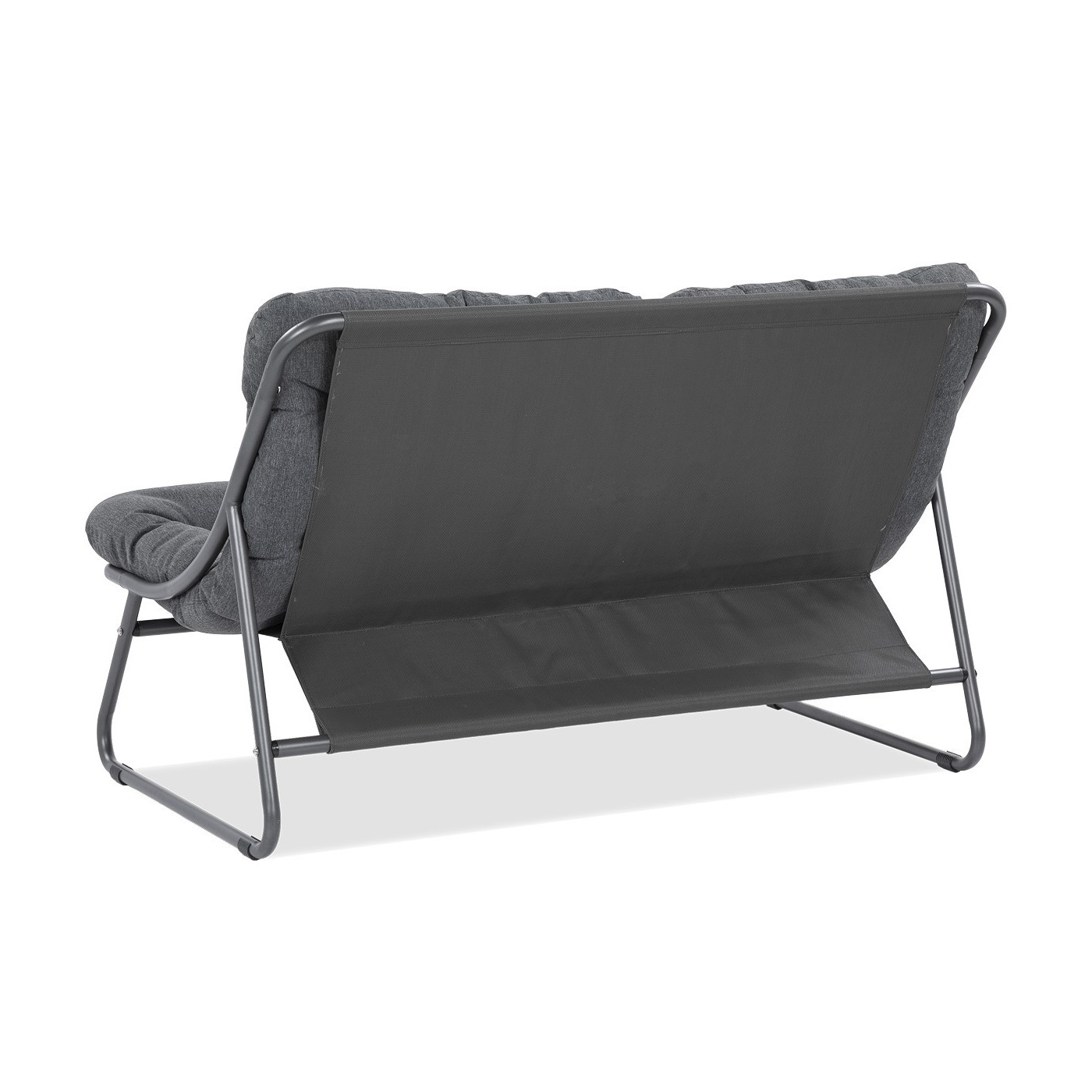 przód dwuosobowej antracytowej sofy z zestawu vista caffe