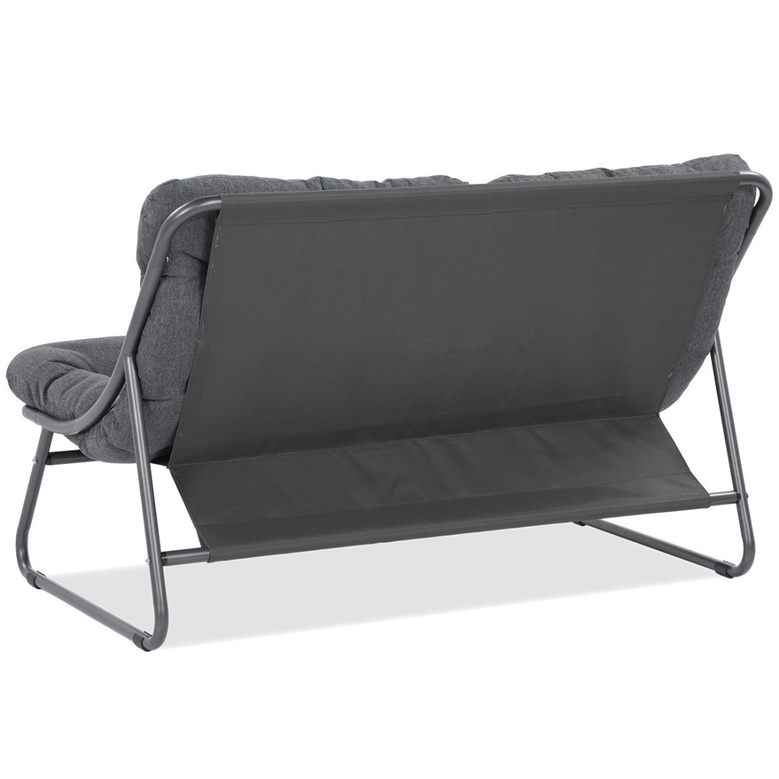 przód dwuosobowej antracytowej sofy z zestawu vista caffe