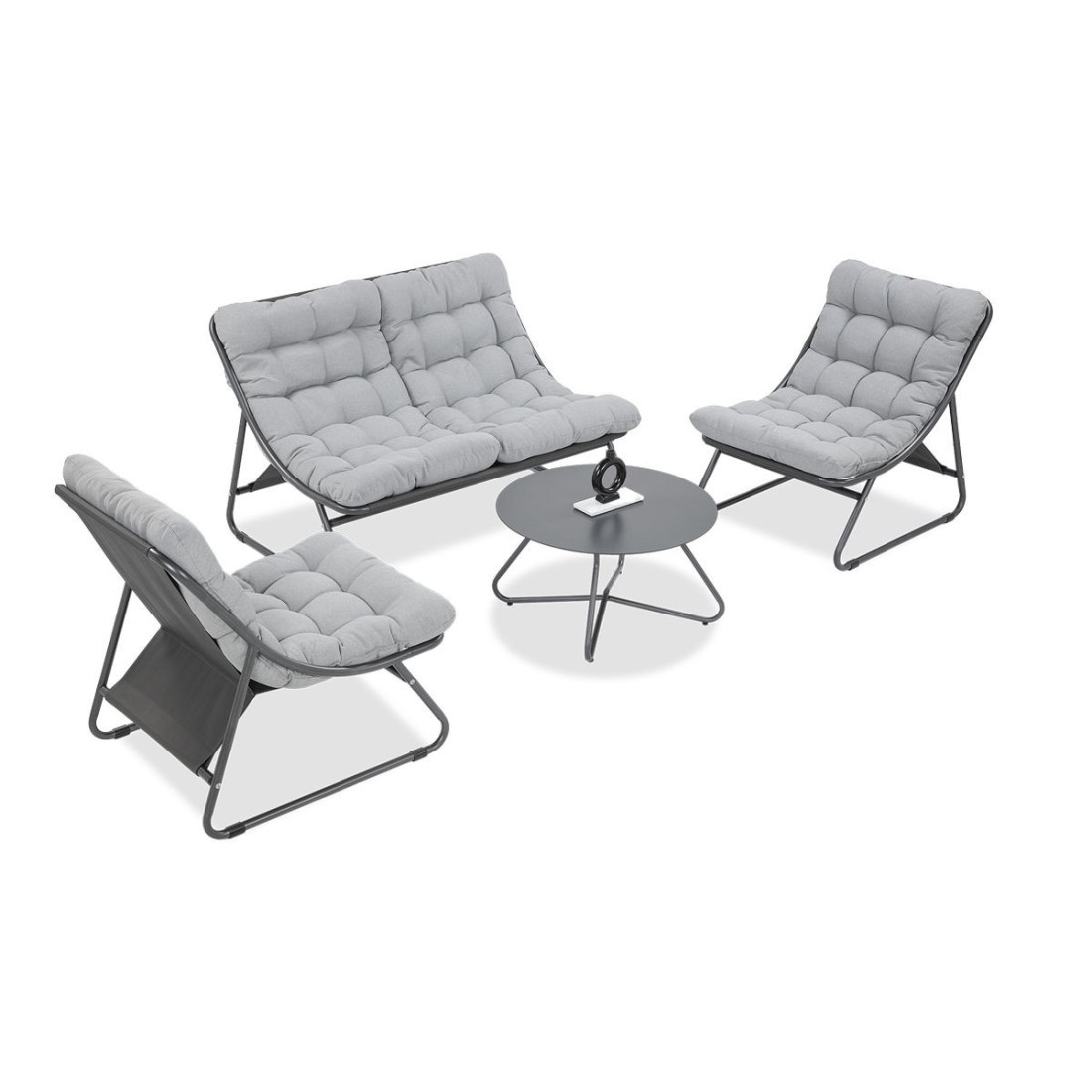 Szare meble balkonowe Vista 