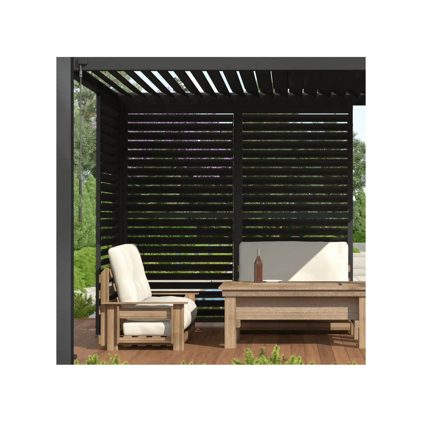 Wymiarowanie Panel żaluzja do pergoli Premium  Anthracite 93cm - Gutroof