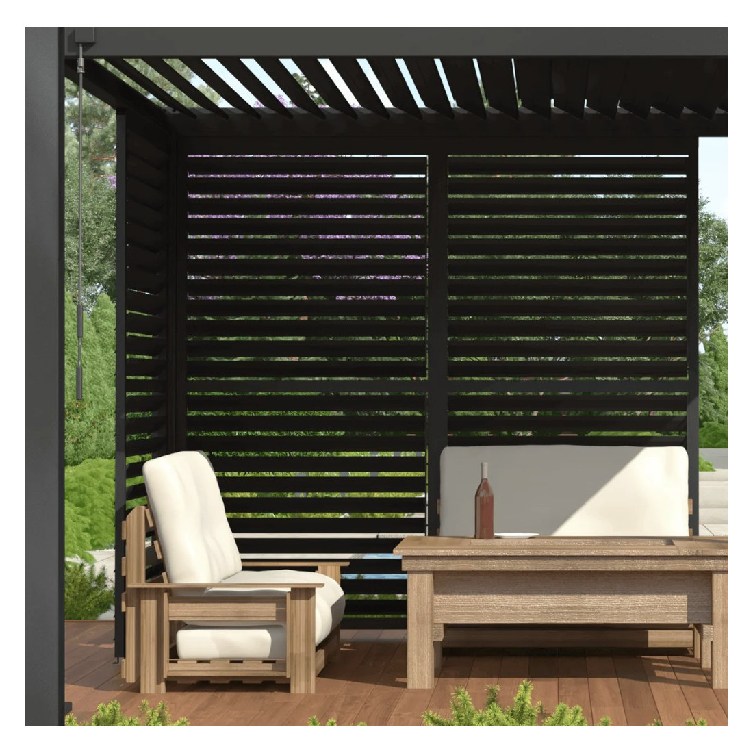 Wymiarowanie - panel żaluzjowe anthracite Premium 4 Gutroof