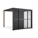 regulowane przesuwne drzwi żaluzjowe do pergol premium 3m w kolorze antracytowym