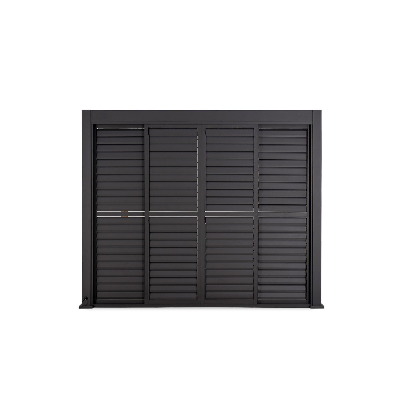 Najważniejsze cechy - przesuwane drzwi żaluzjowe do pergoli PREMIUM 3m, anthracite - GUTROOF