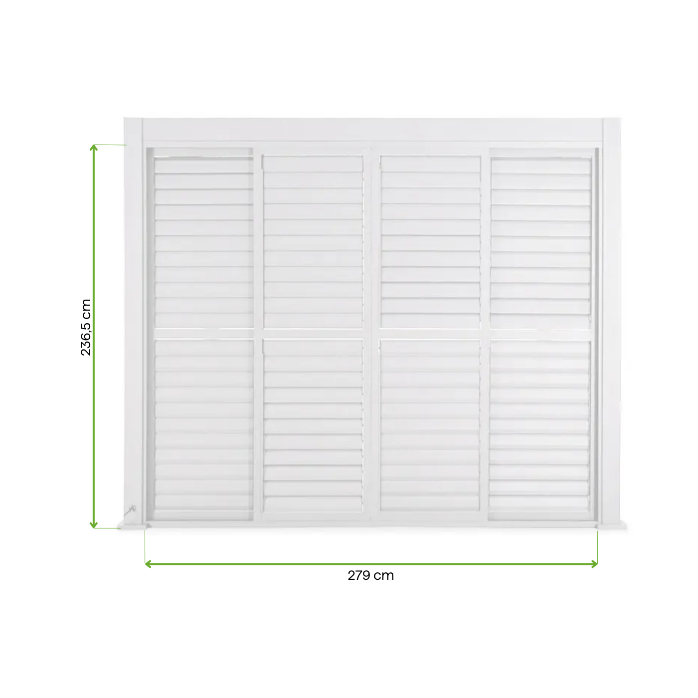 przód zamkniętych drzwi żaluzjowych białych