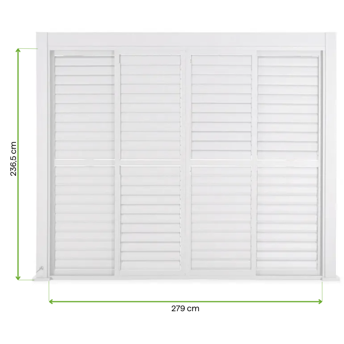 przód zamkniętych drzwi żaluzjowych białych