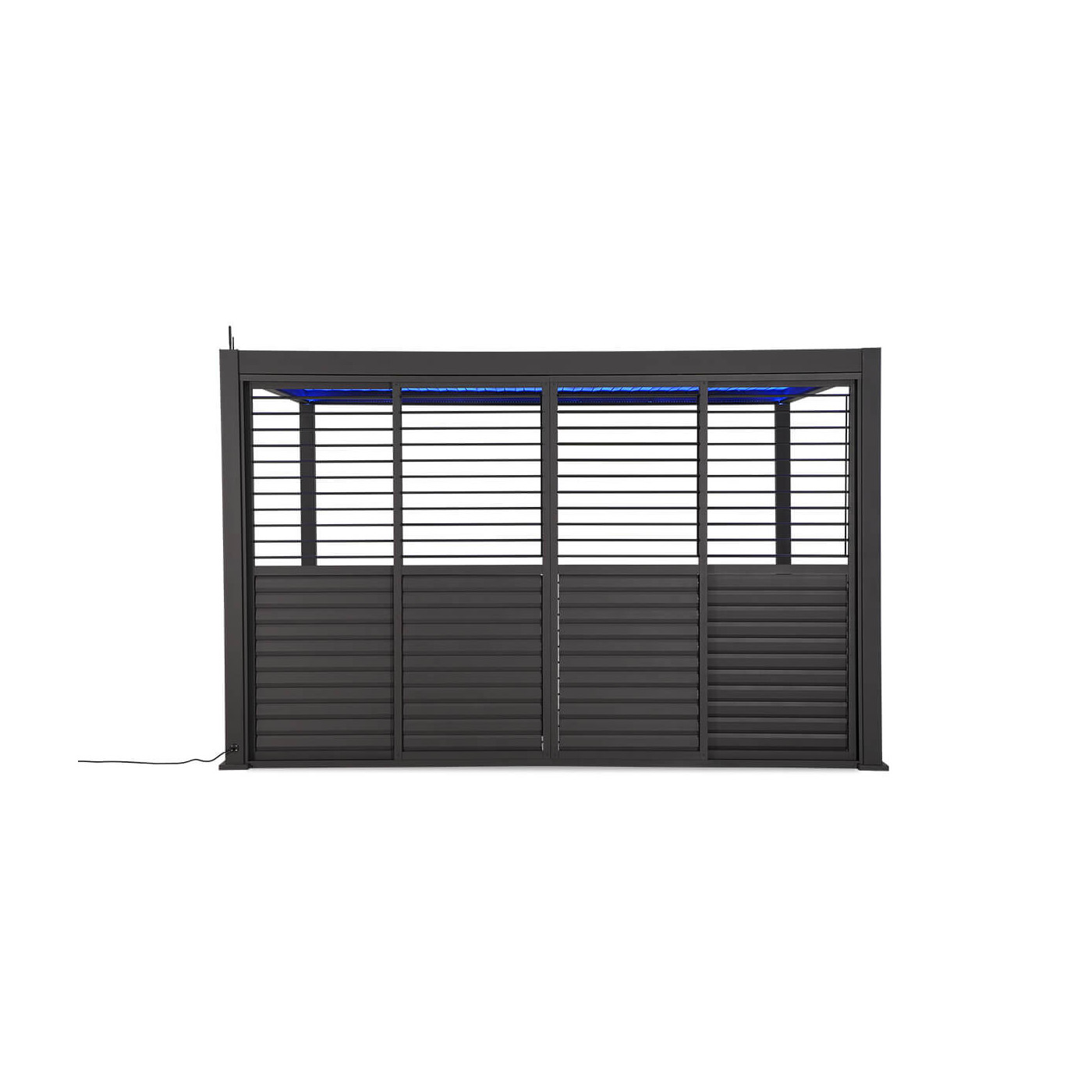 Najważniejsze cechy - przesuwane drzwi żaluzjowe do pergoli PREMIUM 3m, anthracite - GUTROOF