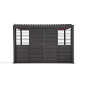 przesuwne drzwi żaluzjowe z możliwością regulacji światła i cyruklacji powietrza anthracite