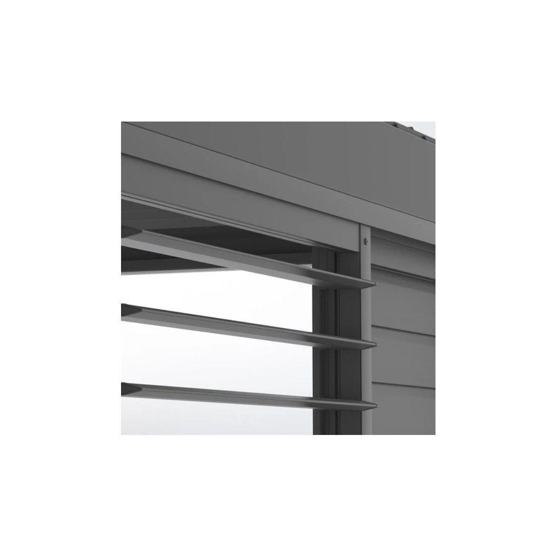 PREMIUM DRZWI PRZESUWNE ŻALUZJOWE 4.0M ANTHRACITE