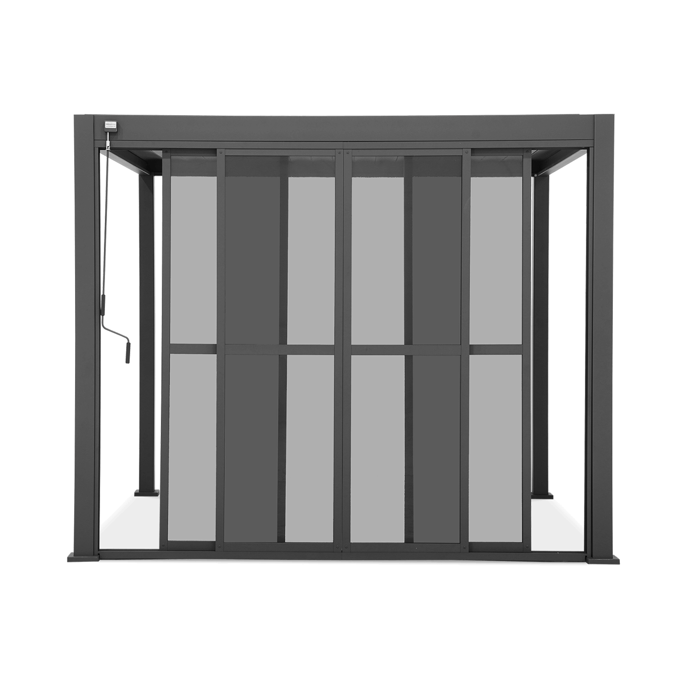 Przesuwane drzwi z poliwęglanu do pergoli PREMIUM 3m anthracite - GUTROOF