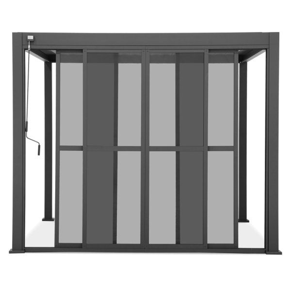 Przesuwane drzwi z poliwęglanu do pergoli PREMIUM 3m anthracite - GUTROOF