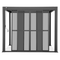 Drzwi przesuwane z poliwęglanu do pergoli PREMIUM 4m anthracite - GUTROOF
