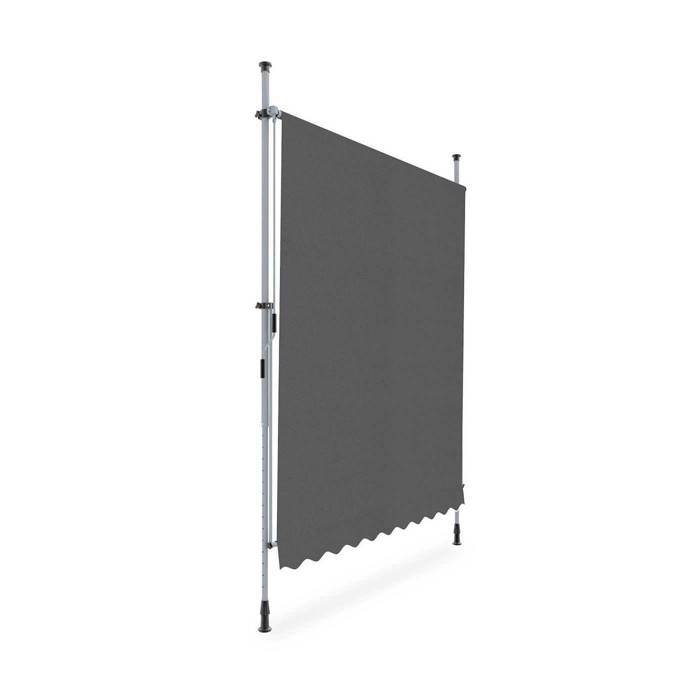 bok manualnej markizy chroniącej przed promieniami słonecznymi "easy" w kolorze szarym w rozmiarze 250x130cm
