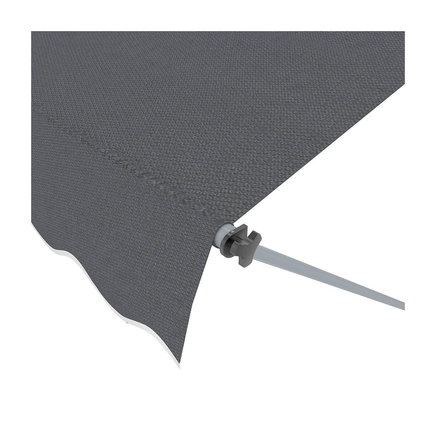 Przód markizy balkonowej easy grey w rozmiarze 250x130cm