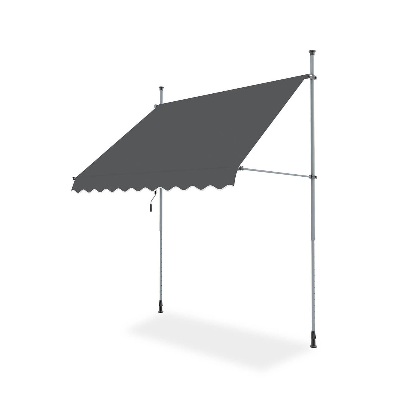 bok manualnej markizy "easy" w kolorze szarym