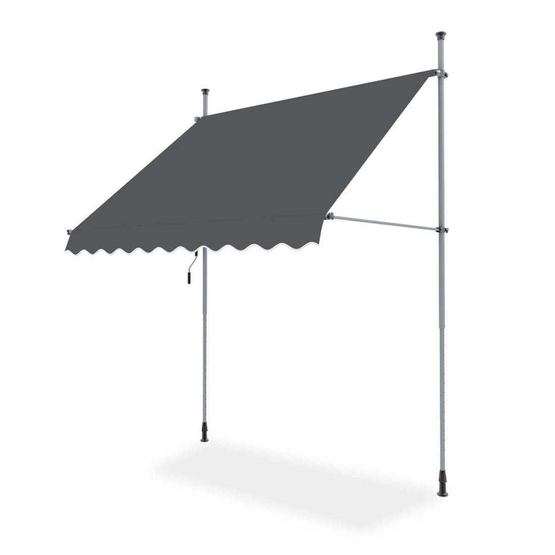 bok manualnej markizy "easy" w kolorze szarym