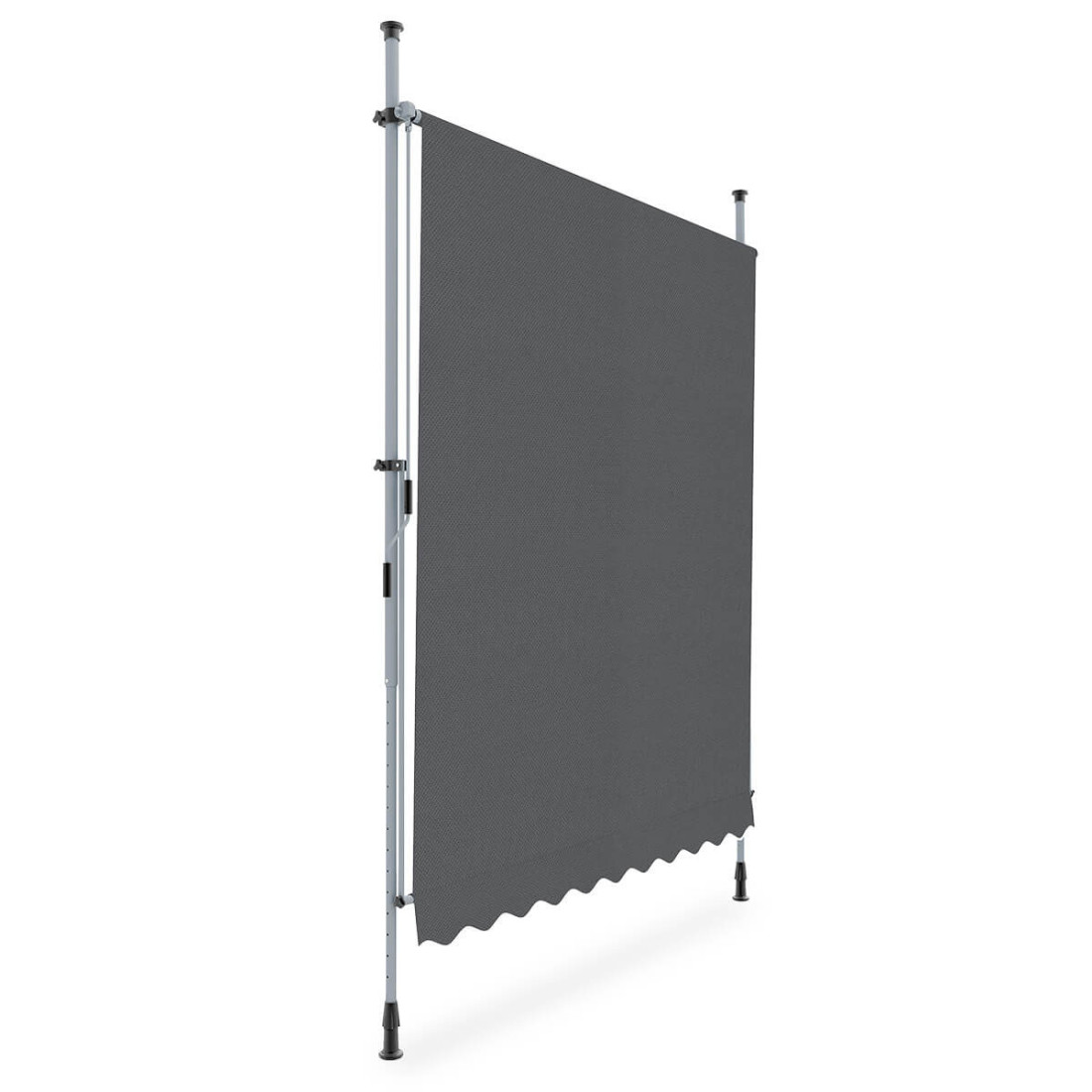 bok manualnej markizy chroniącej przed promieniami słonecznymi "easy" w kolorze szarym w rozmiarze 300x130cm