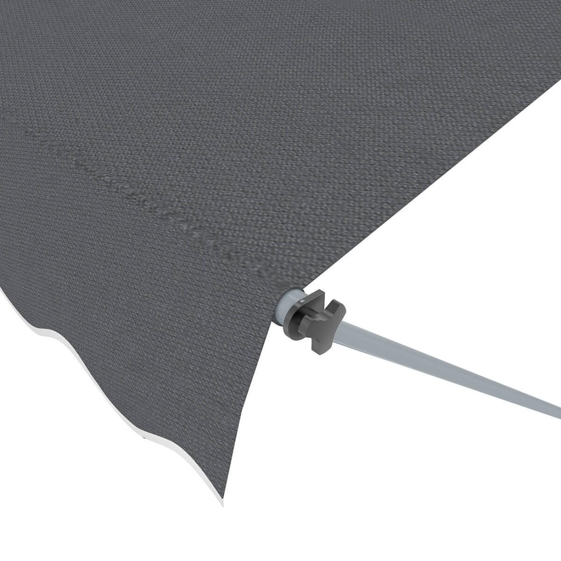 Przód markizy balkonowej easy grey w rozmiarze 300x130cm